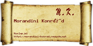Morandini Konrád névjegykártya